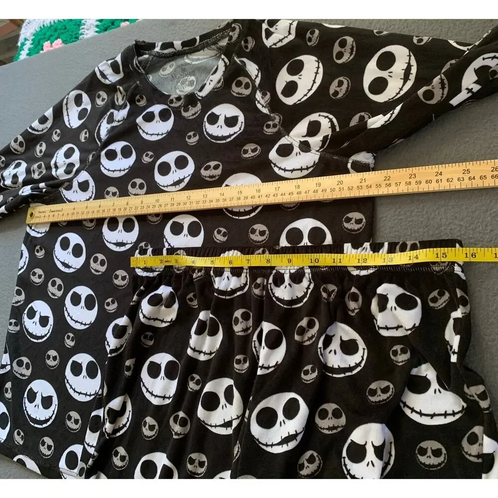 Disney Nightmare Before Christmas Cozy Pajama Set 2 Pc Jack Skellington Medium - Picture 8 of 8